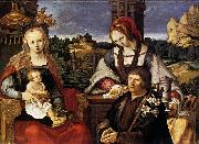 Lucas van Leyden Virgin and Child with Mary Magdalen and a donor. oil painting picture wholesale